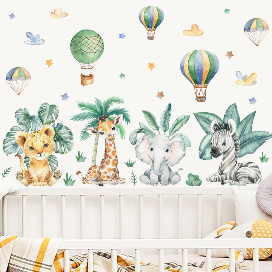 BABYBOHO 1 BABYBOHO Wall Decor מדבקות קיר בוהו חיות ג'ונגל לחדר תינוק