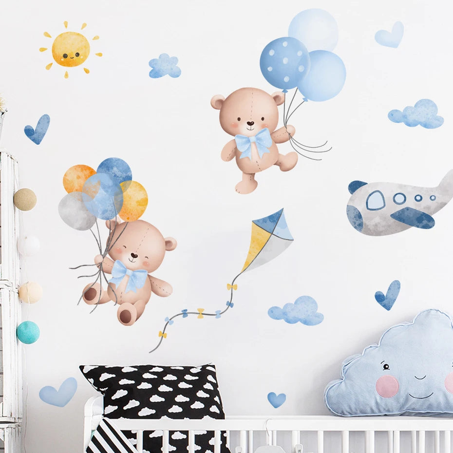 BABYBOHO SL3503A BABYBOHO Decor מדבקות קיר בוהו איורים ורודים לחדר תינוק