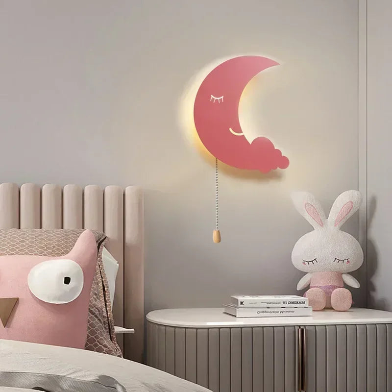 BABYBOHO חם / לבן BABYBOHO Lighting מנורת קיר בצורת ירח לחדר תינוק