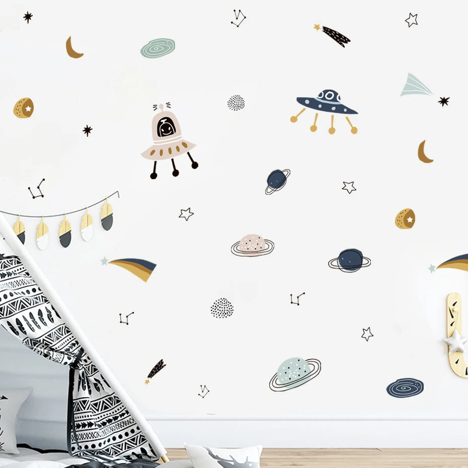 BABYBOHO Default Title BABYBOHO Wall Stickers מדבקות קיר חלליות לחדר תינוק