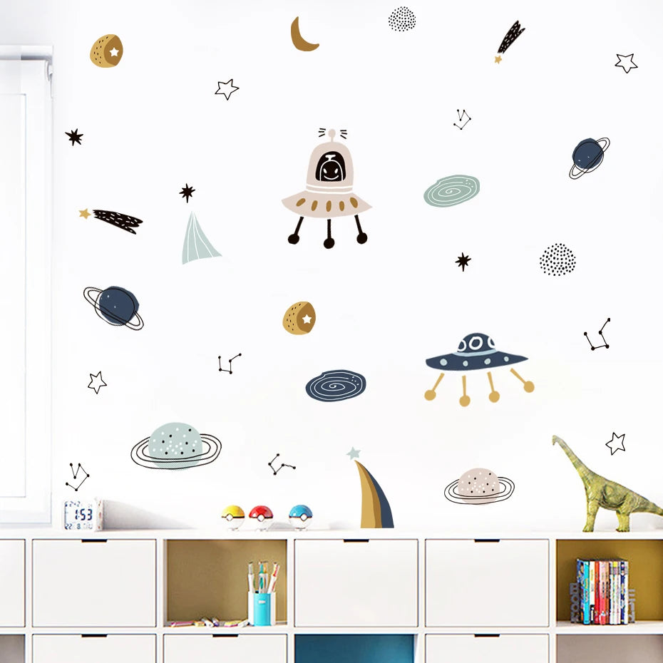 BABYBOHO Default Title BABYBOHO Wall Stickers מדבקות קיר חלליות לחדר תינוק