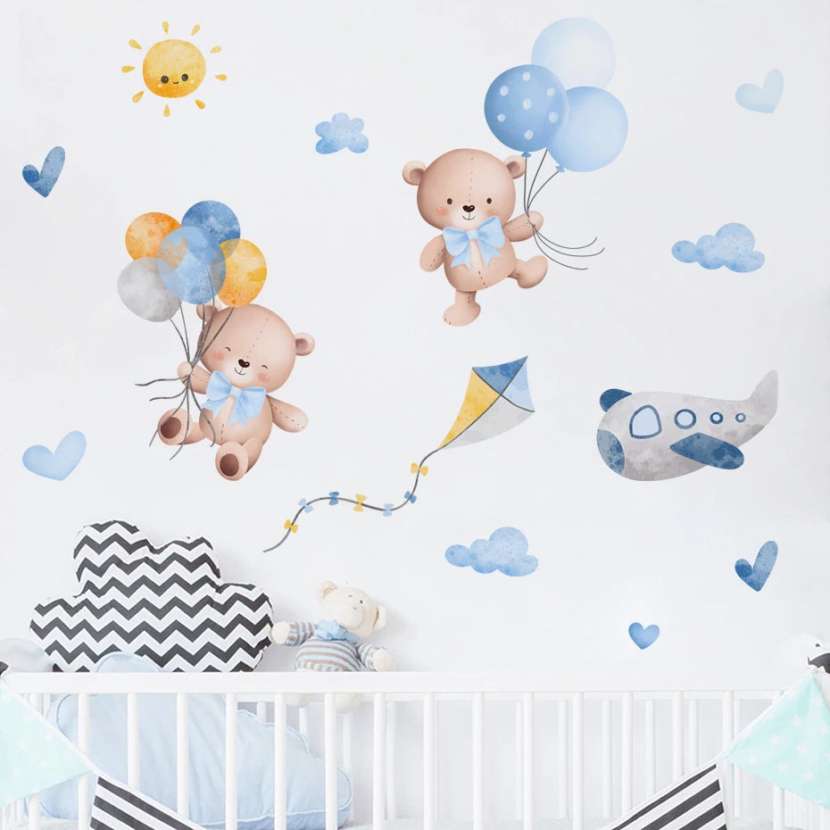 BABYBOHO SL3503A BABYBOHO Decor מדבקות קיר בוהו איורים ורודים לחדר תינוק